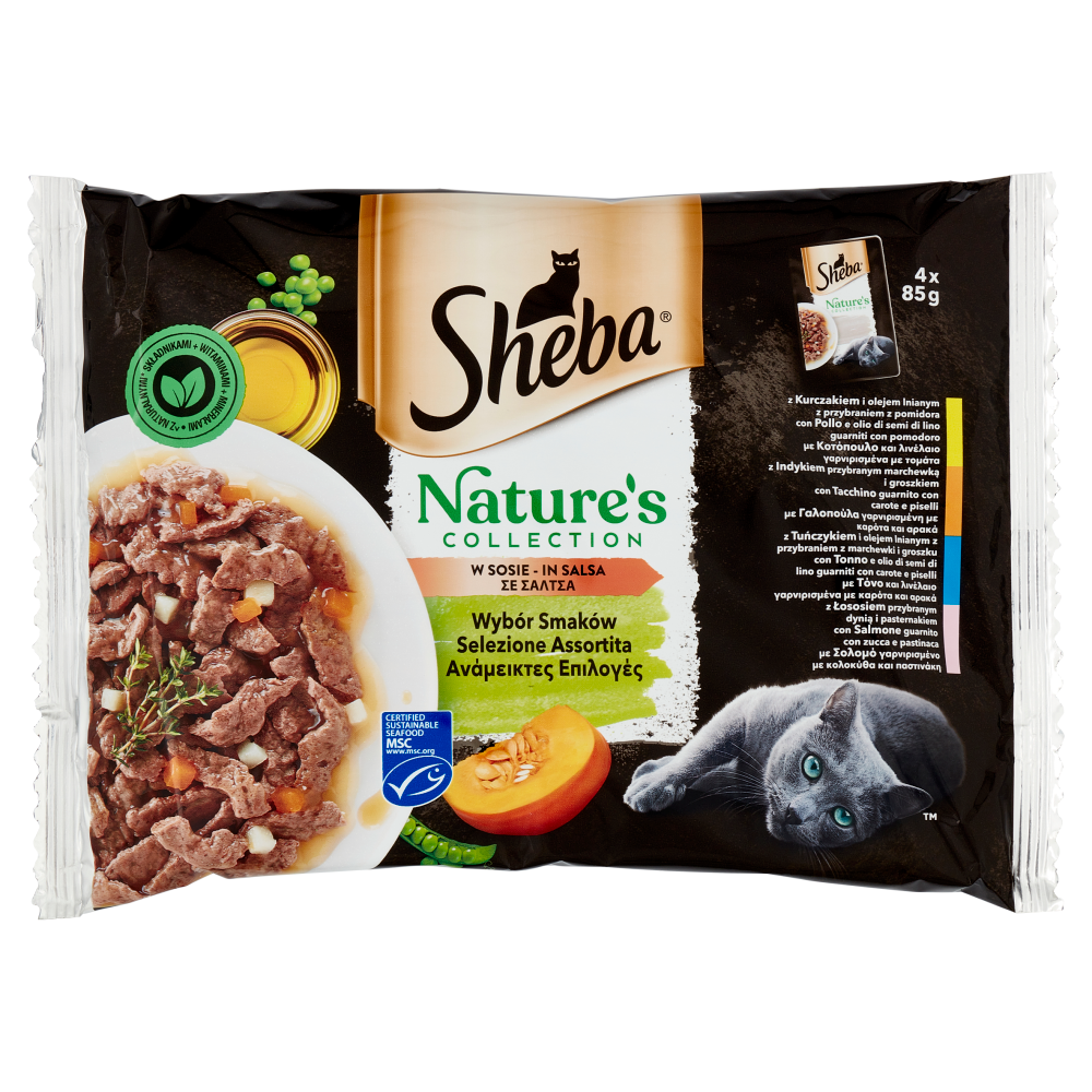 Sheba Busta Nature's Collection Assortita in Salsa 4x85g Sheba Busta Nature's Collection Assortita in Salsa 4x85g